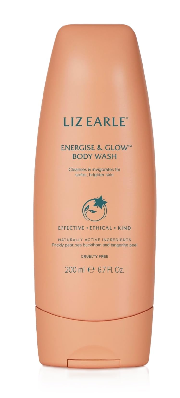 Liz Earle Energise & Glow Body Wash 200ml for clean, invigorated, softer, brighter skin