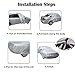 Big Ant Breathable Car Cover-Waterproof Full Size Sedan Snow Cover Custom Fit Sedan Up to 190 Inches-Sliver