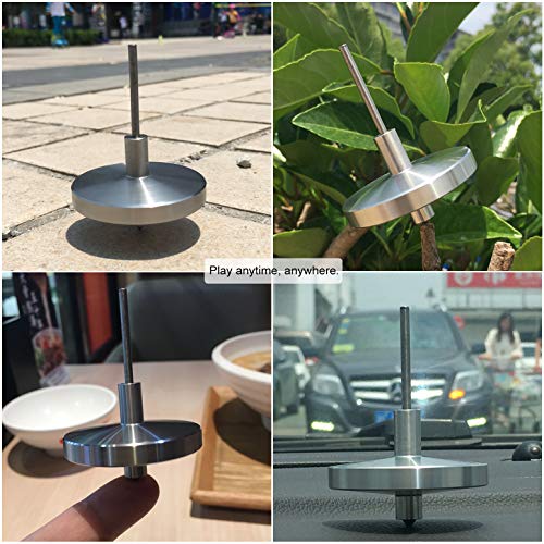 DjuiinoStar Anti-Gravity Gyroscope, Last 7-15 Minutes on Hard&Smooth Surface (Best Record 26 Minutes), Waste Your Time Efficiently, EDC Desk Toy, Bottom Etched God Bless America Unique Gift DST-901