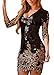 made2envy V Neck Sparkling Sequins 3/4 Sleeves Bodycon Mini Dress