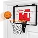 Rec-Tek Deluxe Over-the-Door Mini Basketball Hoop Game for Kids with Score Display and Ball Storage