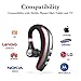 Bluetooth Headset, Aumo Wireless Business Bluetooth 4.1 Earpiece with Microphone Lightweight and Noise Reduction Earbuds/Earphones with Mic Crystal Clear Sound for Office/Truckers/Gym/Running