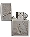 Zippo Footprints Pocket Lighter, Brushed Chrome