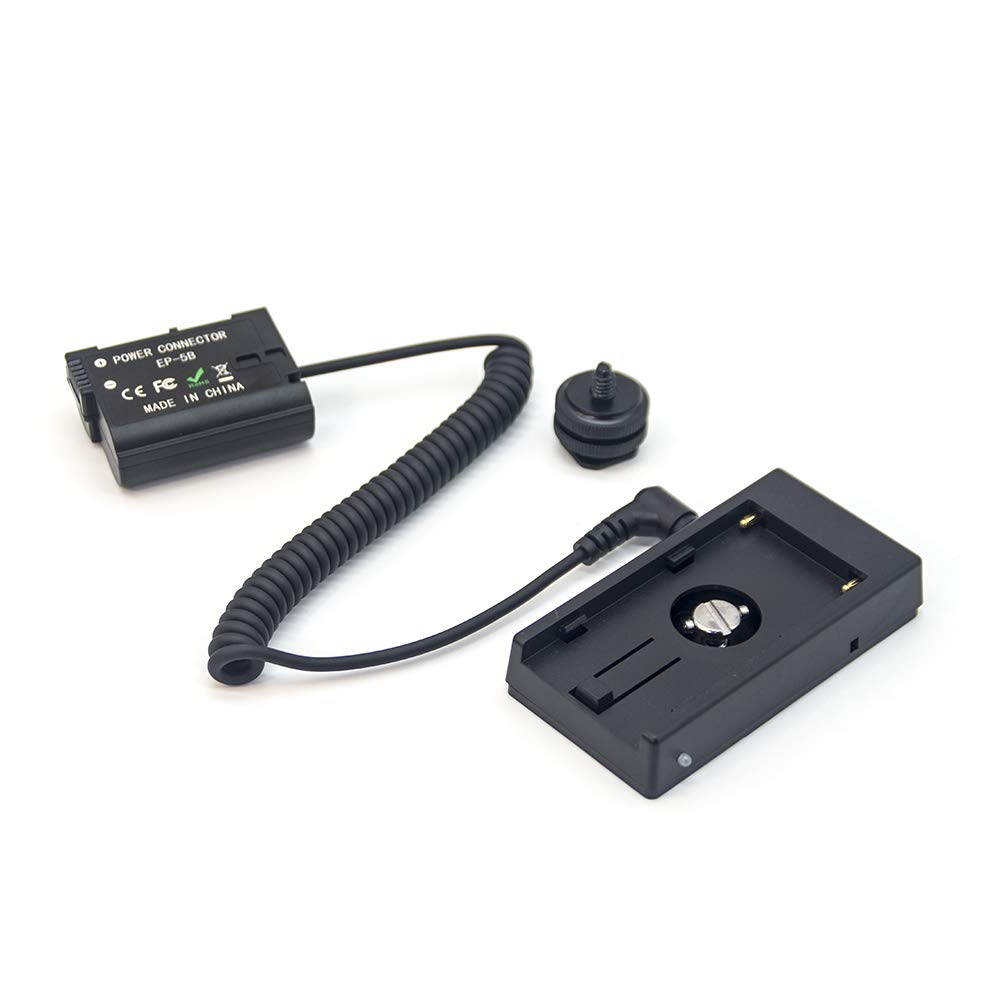 Fotga Power Adapter Cable for NP-F NP-F970 NP-F960 Battery Plate with EN-EL15 EN-EL15a Dummy Battery to Power Nikon D610 D810 D750 D810A D7200 D500 D7500 D850 D800/D800E D600 D7100 Z6 Z7 DSLR Camera