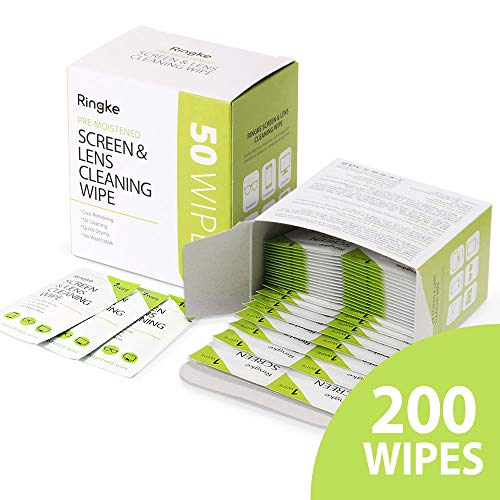 Buy Ringke Screen and Lens Cleaning Wipes, 200 PreMoistened Wet