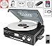 Boytone BT-17DJB-C 6-in 1 Turntable 3-Speed Stereo, 2 Built in Speakers Digital LCD Display AM/FM Radio + Supports USB/SD/AUX+ MP3, Cassette & WMA Playback /Recorder & Headphone Jack + Remote
