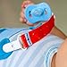 GAD Baby Pacifier Clips Set: 3-Pack Pacifier Holders + Baby Bib Gift/Cute, Colorful, Durable Baby Soother Holders w/ Safe Plastic Clips/ Top Quality Unisex Baby Accessory/Best Baby Shower Gifting Idea