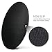 Wknoon Inspirational Quote Round Mouse Pad, Begin Each Day with A Grateful Heart Motivational Quotes on Rustic Wood Black Turquoise Cute Circular Mouse Pads
