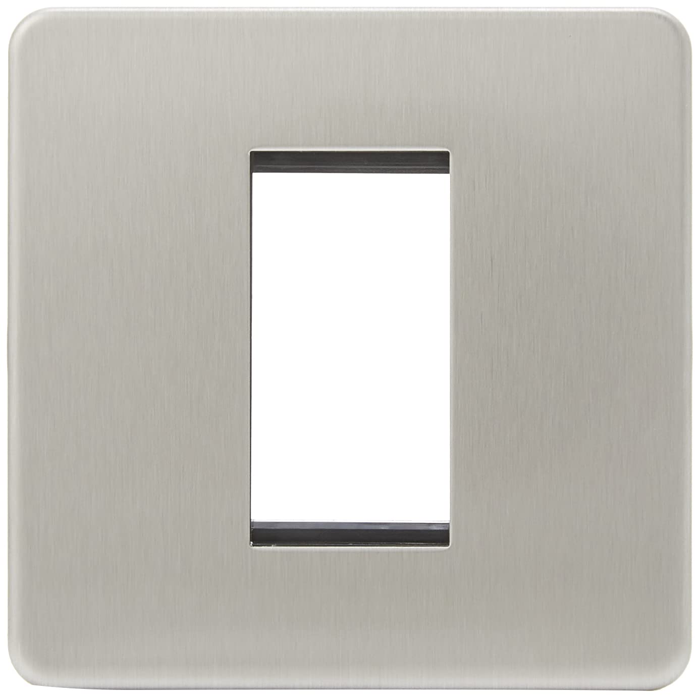 Knightsbridge SF1GBC Screwless Way Switch, Brushed Chrome, Modular 1G