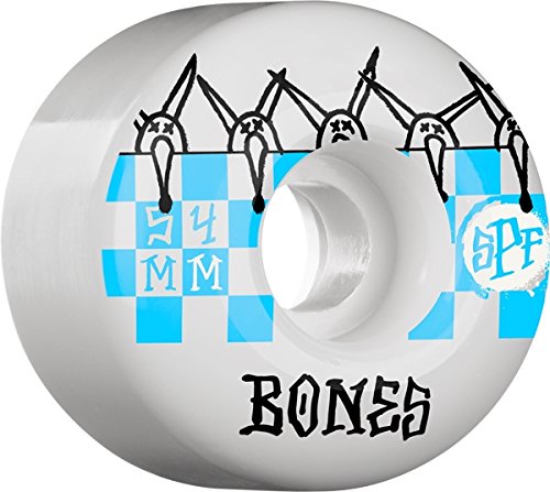 Bones Wheels SPF Tiles White / Blue Skateboard Wheels - 54mm