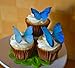 Sugar Robot Edible Butterflies for Cake Decorating- Large Size Butterfly Decorations - Cake Toppers and Cupcake Toppers - Made in the USA - Premium Crafted (Blue)