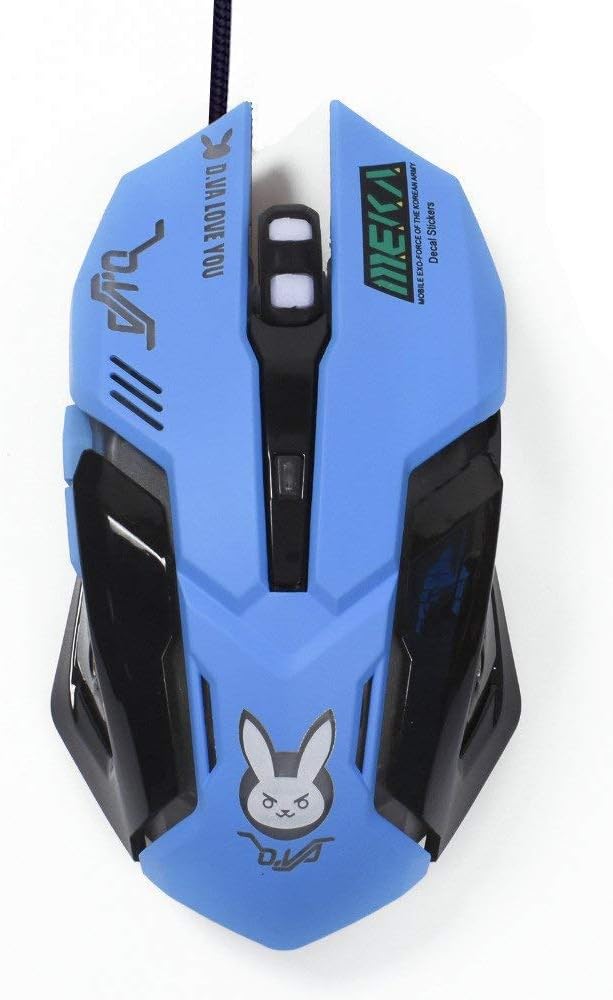 OW Mouse Breathing LED Backlit Gaming Mouse D.VA Genji Reaper Wired USB Computer Mouse for PC& Mac E-Sports Gamers