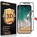 iPhone X Screen Protector, iPhone X Edition Tempered Glass, By DN-Alive [3D Glass] [Black] [9H Hardness] [Anti Scratch] [Shatter Proof] [Easy Installation] [Full Cover - Edge To Edge] [iPhone 10]