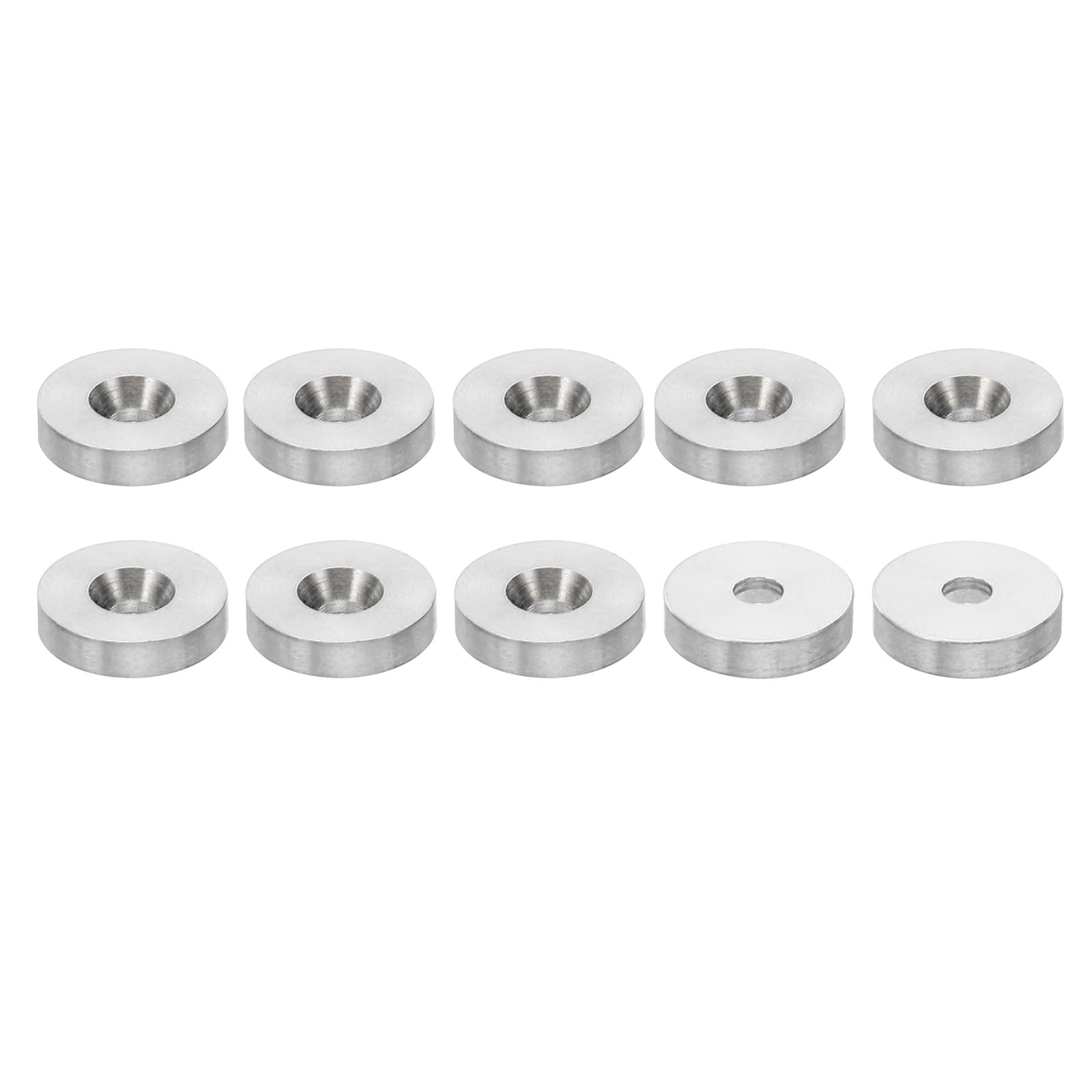 PATIKIL M3 Finish Countersunk Washer, 10pcs 13mm Dia. 3mm Tall Solid 304 Stainless Steel CNC Finish Cup Washer Flat Screw Head Gasket for Construction — image 1