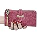 Jastore® Women Ladies Elegant Long PU Leather Card Holder Purse Clutch Wallets (Wine Red)