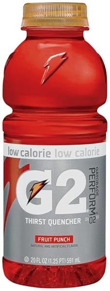 GATORADE G2 SPORTS DRINK, FRUIT PUNCH, LOW CALORIE, 20-OUNCE BOTTLES (PACK OF 24)