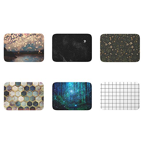 yanQxIzbiu Super Soft Indoor Rugs Living Room Carpets Sky Lantern Galaxy Flower Bathroom Rug Non-Slip Bath Shower Carpet Floor Mat - 6#