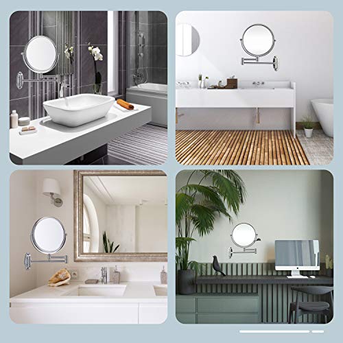 image for GloRiastar 10X Wall Mounted Makeup Mirror - Double Sided Magnifying Ma
