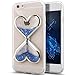 Urberry Iphone 4/4S Case, Shinning Liquid Sparkle Love Heart Case, Creative Design Flowing Liquid Floating Luxury Bling Glitter Sparkle Hard Case for iPhone 4s/4 with a Screen Protector