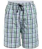 Latuza Men's Cotton Plaid Lounge Sleep Shorts