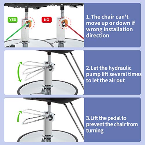 Barber Chair Salon Chair Styling Chair Hydraulic Pump Barber Chair Heavy-Duty Beauty Salon Barber Swivel Chair Shampoo Styling Hair Chairs Hair Cutting Professional Salon Equipment
