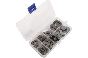 Woodruff Key Kit, 80 Pcs Stainless Steel Semicircular Woodruff Key, Half Moon Gear Shaft Drive Flywheel Pulley Crank Way Key 