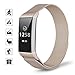 TOMALL Metal Bands Compatible for Fitbit Charge 3,Stainless Steel Metal Replacement Wristband for Women Men