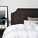 LUCID Upholstered Headboard with Square Tufting and Scalloped Edges - King / California King - Charcoal