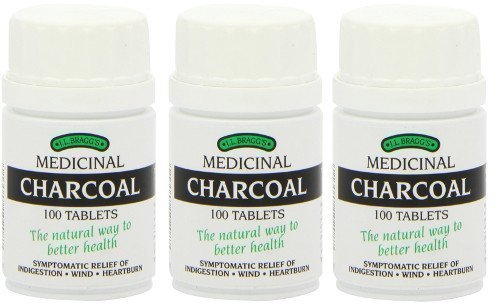 THREE PACK of Bragg's charcoal tablets 100 THREE PACK of Bragg's charcoal tablets 100