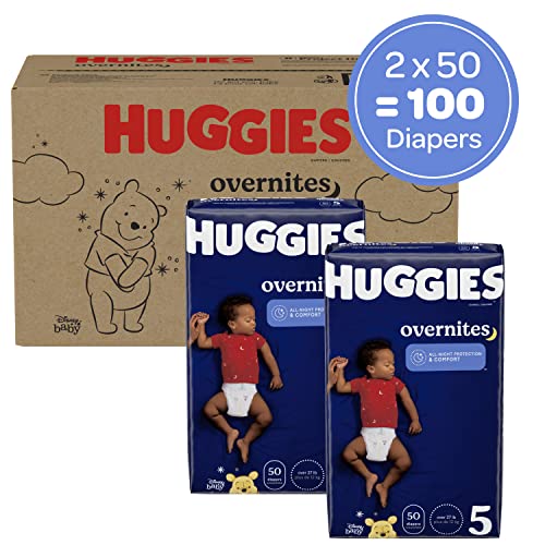 Huggies Overnites Nighttime Baby Diapers, Size 5 (27+ lbs), 100 Ct Pricepulse