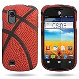 CoverON® Hard Slim Design Case for ZTE Prelude / Avail 2 - with Cover Removal Pry Tool - Brown Black Basketball