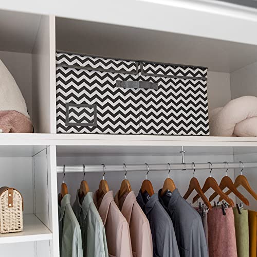 GRANNY SAYS Fabric Storage Bin with Lid, Closet Organizer Basket, Large