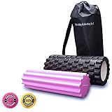 HealthyLifeStyle 2 in 1 Deep Tissue Massage AccuPoint Roller with Carrying Case