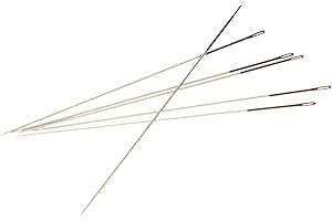 The Beadsmith ColorEYES Beading Needles, Size 10, 1 card (6 needles), Black Colored Tip for Easy Identification of Size, Use 