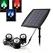 Deckey Solar Powered RGB LED Landscape Spotlight Outdoor Security Night Light Solar Fish Tank Light, Adjustable Lighting Angle( Pack of 3 )