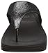 FitFlop Women's Lulu Shimmersuede Flip Flop, Black, 7 M US