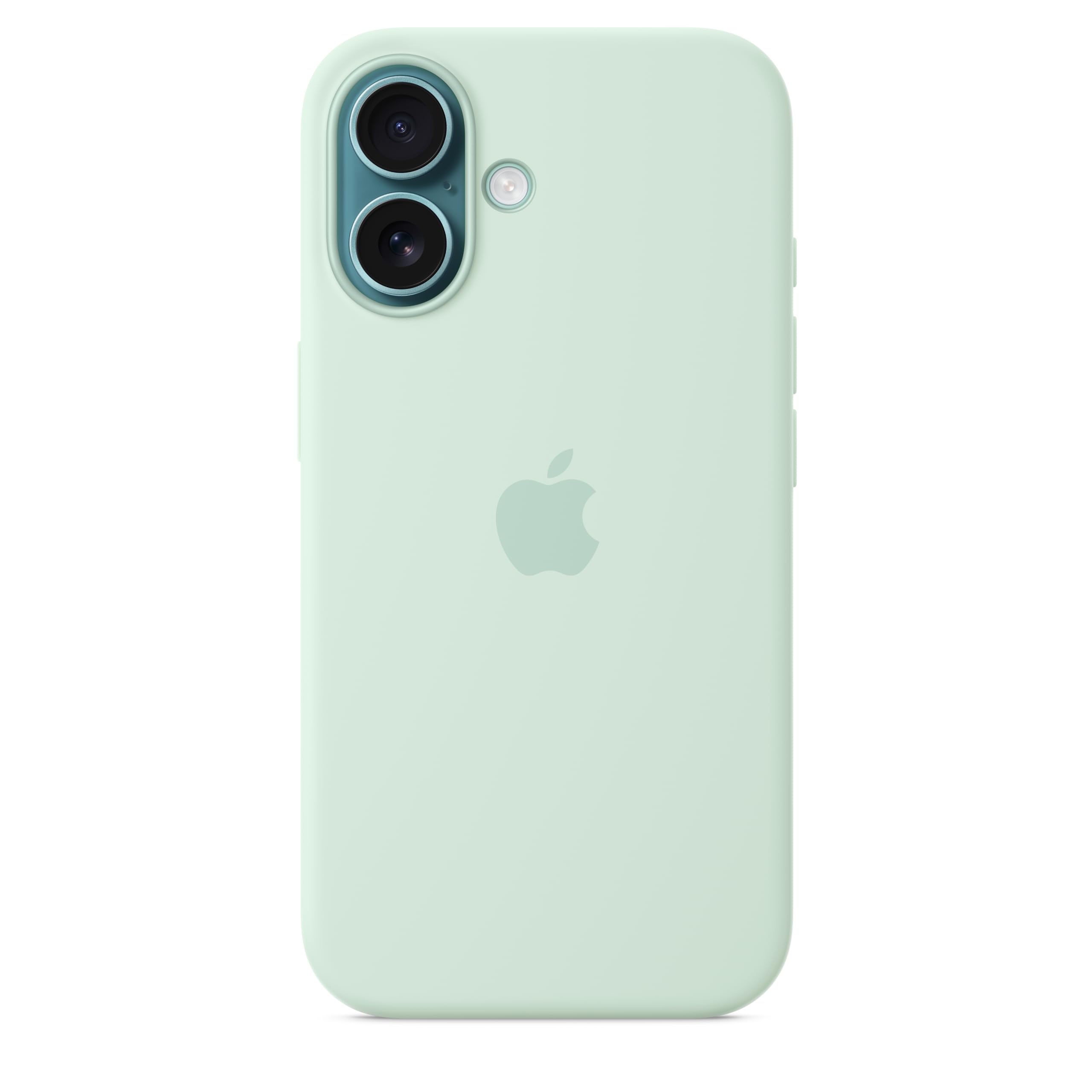 Photo 1 of Apple iPhone 16 Silicone Case with MagSafe and Camera Control: Lightweight Phone Case, Wireless Charging Compatible, Smooth Matte Finish; Aquamarine