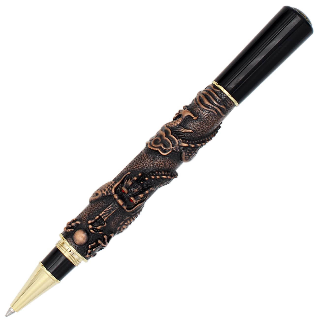 Gullor Advanced Roller Ball Pen Jinhao Chinese Dragon Bronze Heavy Gift Pen