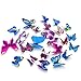SunHO 3D Butterfly Stickers Removable Mural Crafts Art Design Decal Wall Home Decor Room Decorations (72 Piece)