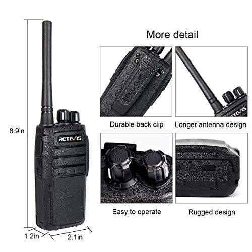 Case of 10,Retevis RT21 Two Way Radios Long Range Rechargeable, Heavy