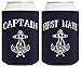 Captain Hat Yacht Cap Funny Coolie Captain and First Mate Can Coolie Bundle Navy