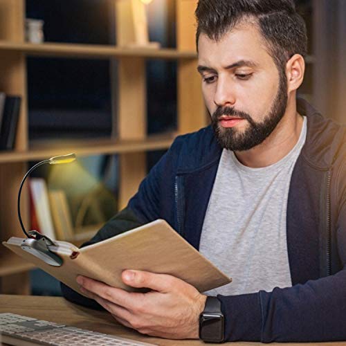 Vekkia RechargeableBookLightforReadinginBed, 3000K Warm 6 LED 3
