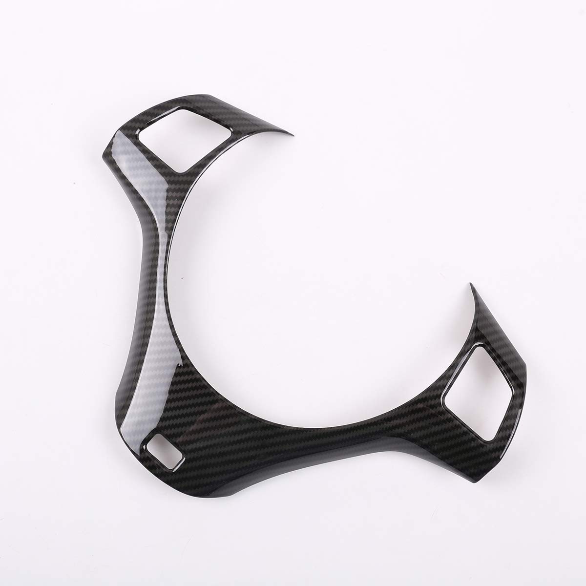 YIWANG Carbon Fiber Style ABS Chrome Car Steering Wheel Decoration Cover For 1 3 Series 5 Door M Sport Coupe E82 E87 E90 E93 2005-2014 Auto Accessories (Carbon Fiber)