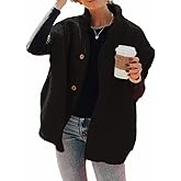 Hongqizo Womens Fuzzy Fleece Vest Casual Oversized Warm Button Down Sherpa Vest Jacket with Pockets