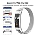 Webanker Replacement Bands Compatible with Fit bit Alta HR and Alta，Stainless Steel Metal Bracelet Strap Wristband Magnetic Lock for Women Men