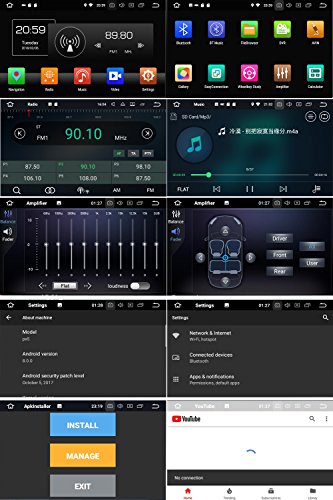 COROTC Compatible Android 8.0 in Dash Car Stereo Radio Head Unit GPS Navigation System Replacement for Hyundai Santa FE 2005-2012 with DVD Player/Bluetooth/USB/Radio/SWC/8 Core/4GB RAM - Thumbnail 6