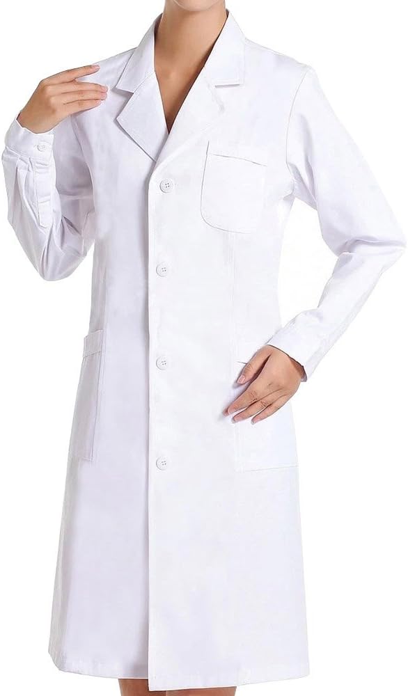 Ladies White Lab Coat Medical Doctors Wear Coat