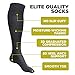 Black Compression Socks for Women, Men, Nurses, Travel, Pregnancy - Knee High Pressure Support Socks Graduated 20-30 mmHg. Ultimate Quality. (S/M (US Shoe Women 5.5-8.5 / Men 5-9)) (Black)