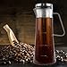 Cold Brew Coffee Maker | Coffee &Tea Pitcher, Tea Infuser, 1.0L / 34oz Glass Carafe, BPA Free, Odor & Stain Free, Ergonomic Spout, Removable Stainless Steel Filter.
