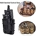 Double Mag Pouch, Hoanan Tactical Molle Magazine Pouch Open-Top Single Rifle Pistol Mag Pouch Cartridge Clip Pouch Hunting Bag (3pack-Upgrade Black)